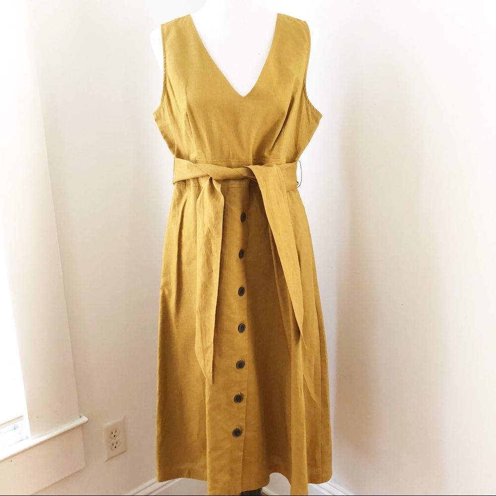 Gap Button Down Linen Dress